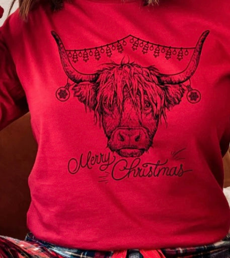 Merry Christmas Cow DTF